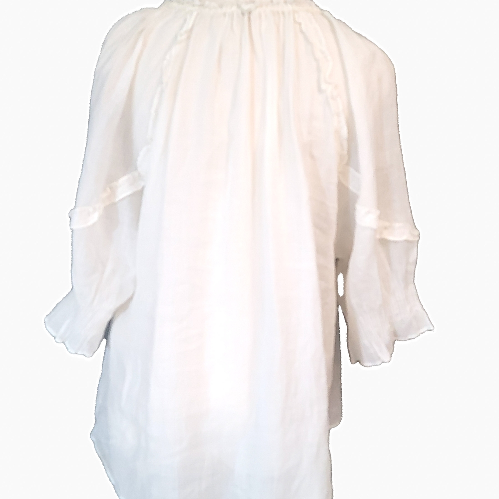 Wilfred Cream Blouse with‎ Tie Neck - Picture 4 of 7